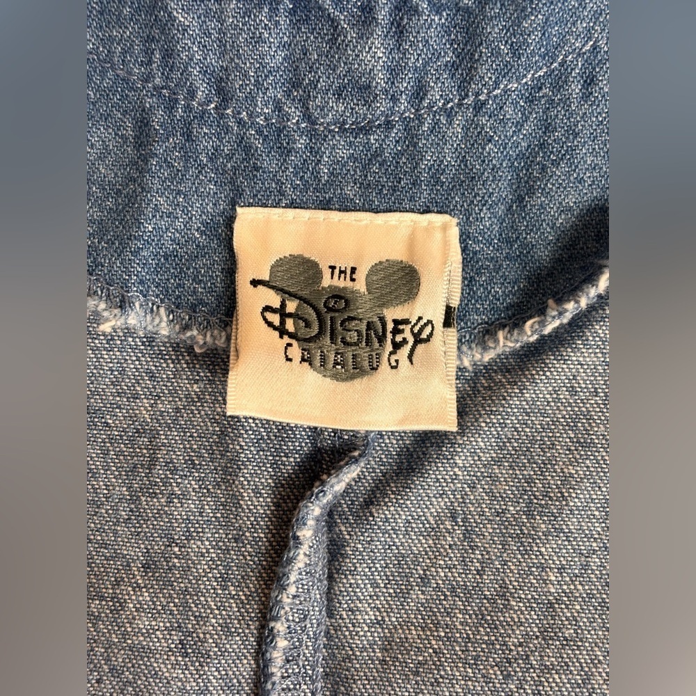 Vintage Winnie The Pooh & Tigger Denim Jumper Dress No Size Tag - Picture 8 of 8